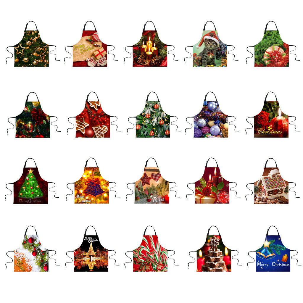 Christmas Adults Chef Apron for Kitchen Festive Cooking Baking Knot