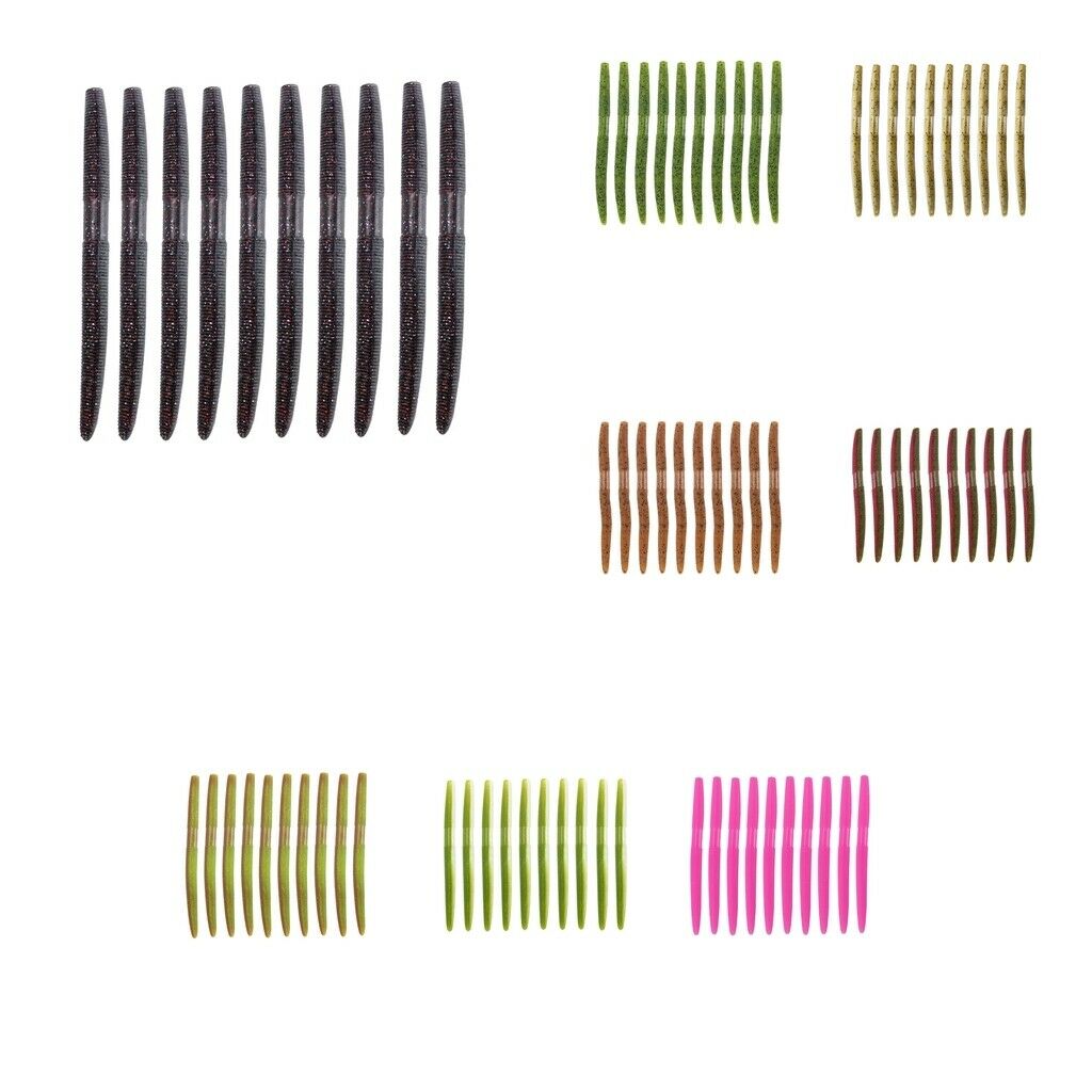 10pcs Imitation Earthworm Artificial Soft Bait Fishing Lure W121-01