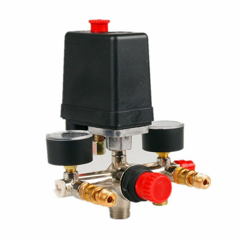 Manifold Regulator Pressure Gauge Air Compressor Pressure Control Switch Valve