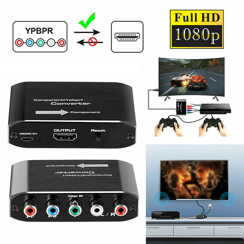 for VHS DVD PS2 Xbox Wii Component RGB RCA VGA to HDMI AV Converter Adapter Box