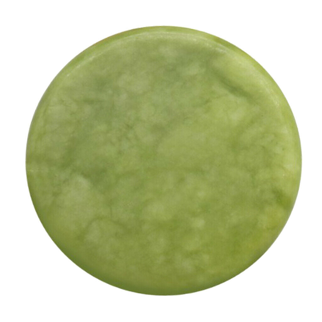 Round Olive Natural Jade Green Massage Stone Professional Facial Neck Back Spa