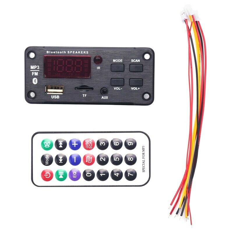 Wireless Bluetooth MP3 WMA Decoder Board Remote Control Player 12V Audio ModulJ4