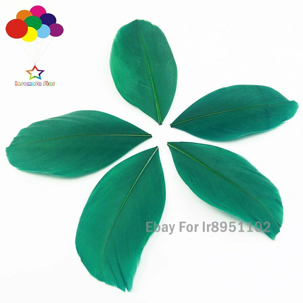 100pcs/lot Beautiful Hand-tearing Goose Feather 2-3 Inches / 5-7cm Dusty Green