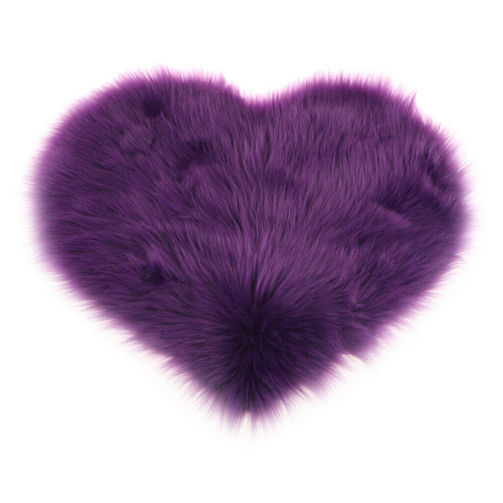 Red &Violet Super Soft Warm Heart-shaped Wool-like Plush Throw Pillow Case