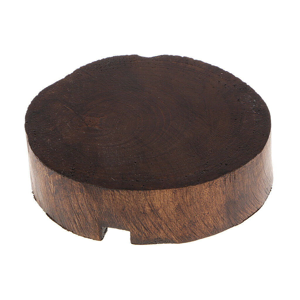 Almost Round Ashtray Wooden Ashtray Cendrier Table Decor 10x3cm