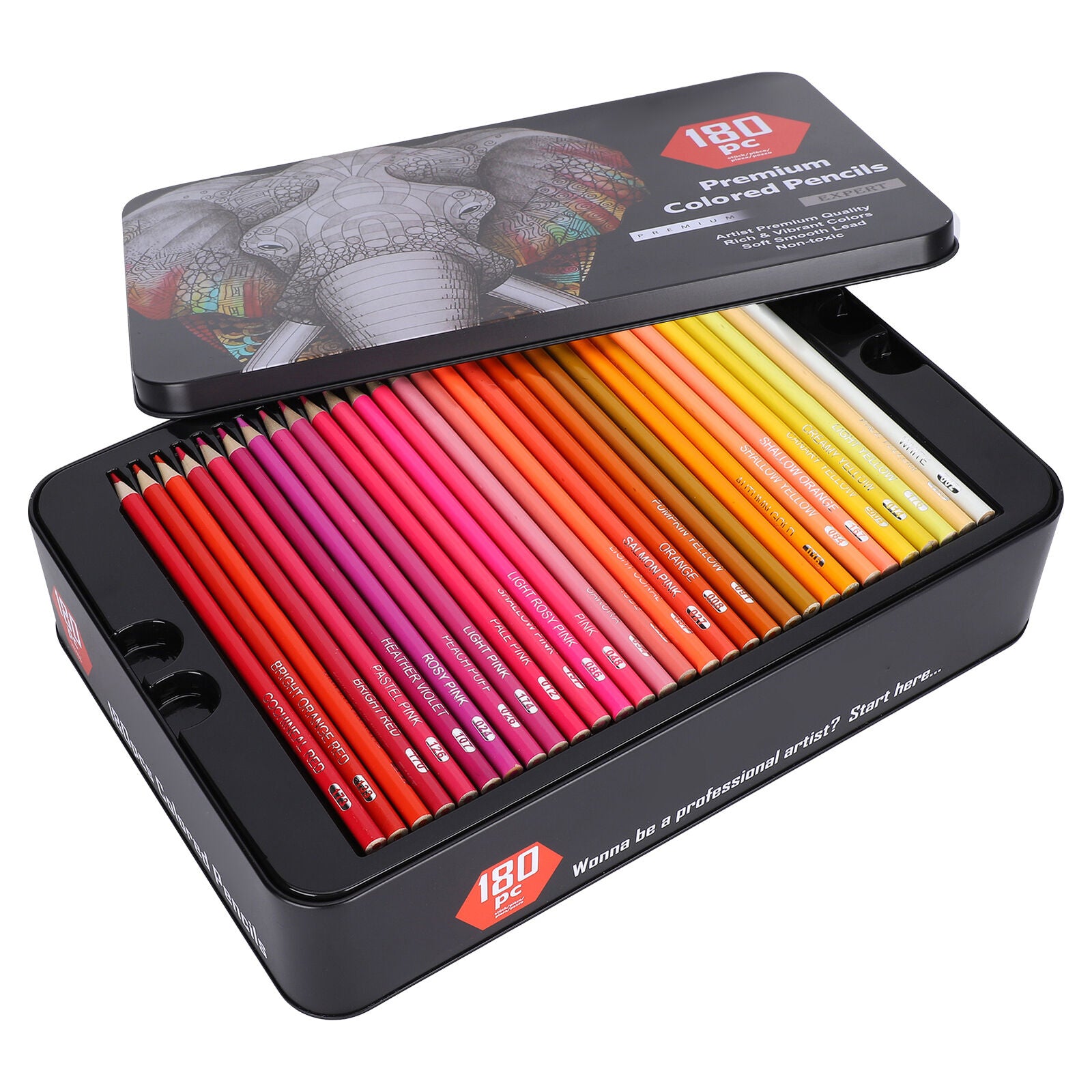 180pcs Color Pencils Set Professional Adults Painting Drawing Sketching Tools
