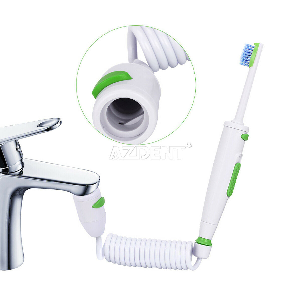 Dental Faucet Water Jet Flosser Irrigator Teeth Tooth Cleaner With Toothbrush