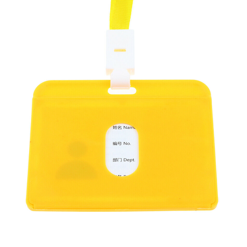 10x Badge Holder Identity Card Holder ID Badges Work Accessories - Yellow