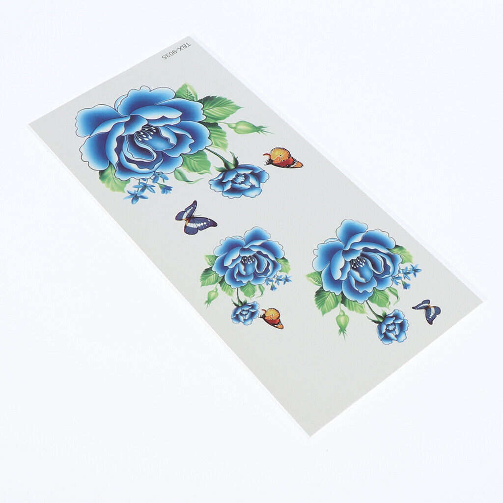 Pack of 10 Sheets Party Waterproof Flower Temporary Tattoo Stickers TBX-035