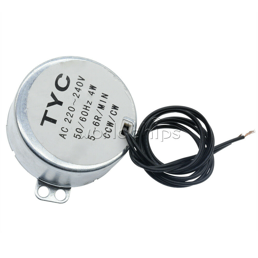 TYC-50 Turntable Synchronous Synchron Motor 50/60Hz AC 220V 4W 5-6 RPM CCW/CW