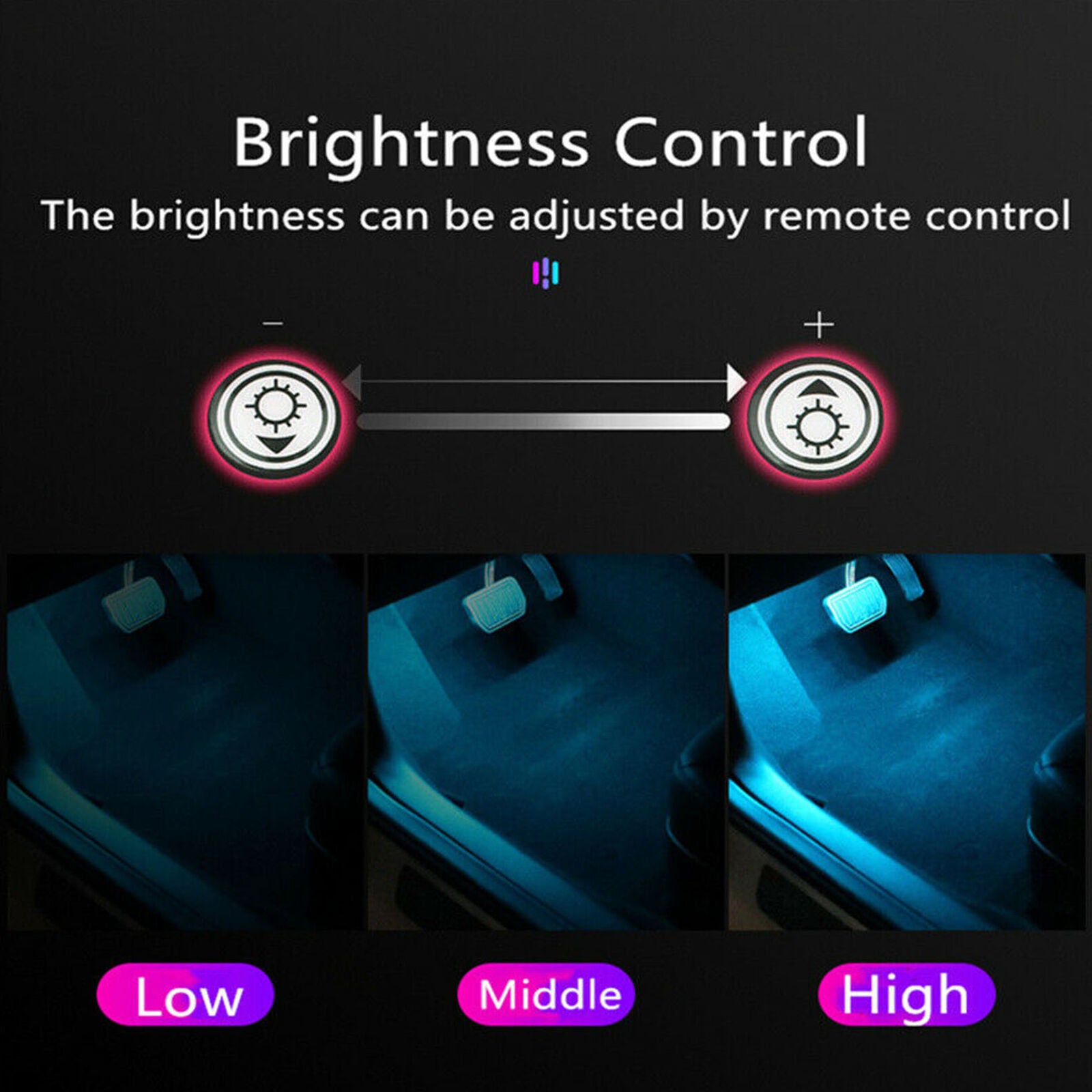 RGB LED Car Interior Accessories Floor Decorative Atmosphere Lamp Ambient Light