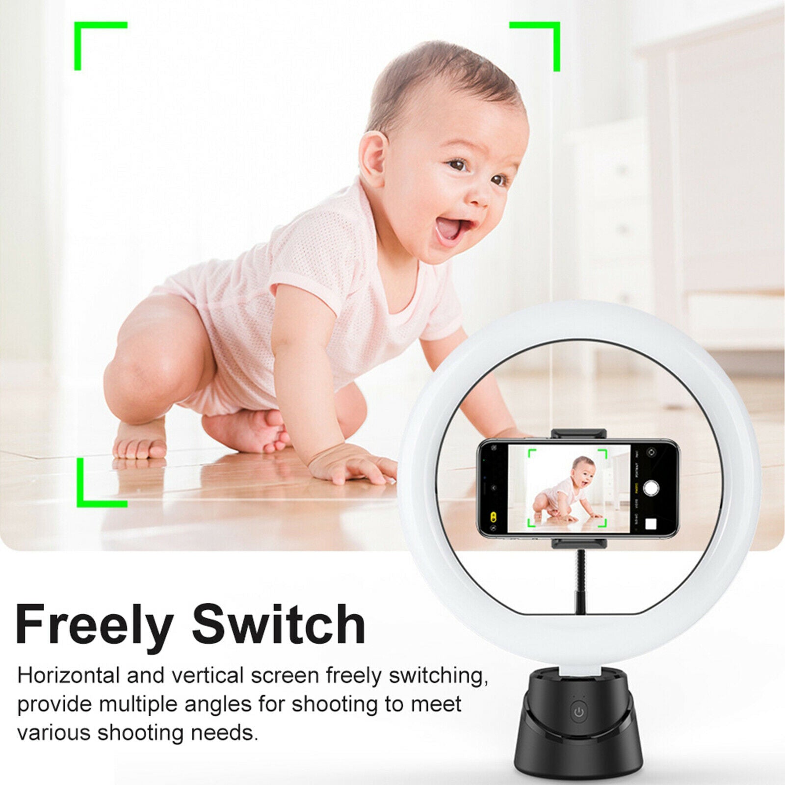 360° AI Phones Gimbal Stabilizer Face Tracking Mobile Phone Stand Holder