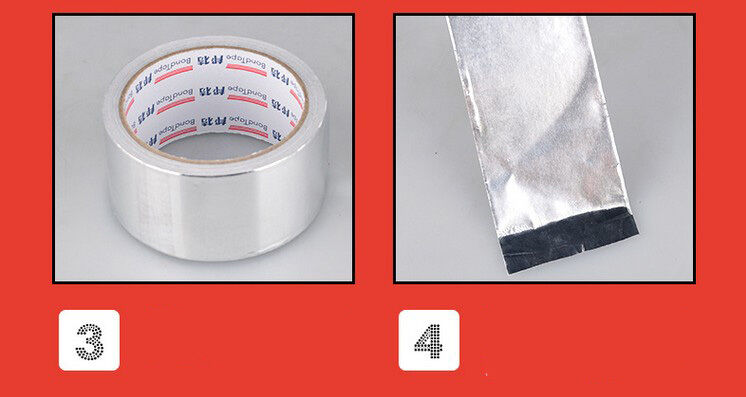 4.8cm Aluminum Foil Heat Shield Tape HVAC Heating A/C Sealing Adhesive