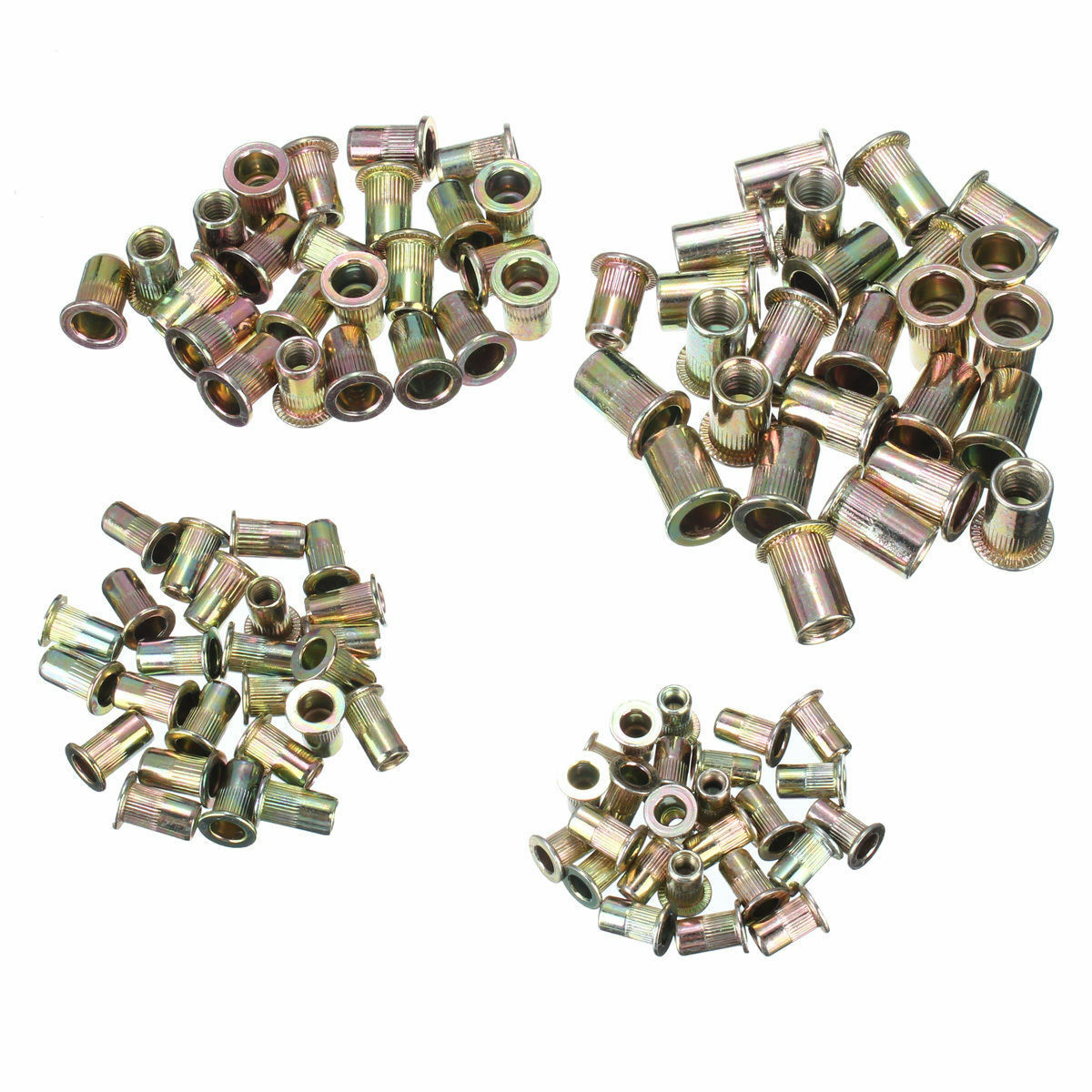 100X Carbon Steel Thread Head Blind Rivet Nuts Rivnut Nutserts Blindnut M4/5/6/8