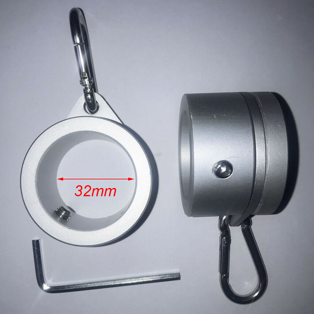 2x Flagpole ROTATING CLIPS Fit 1" Dia Flag Pole  Free Mounting Rings