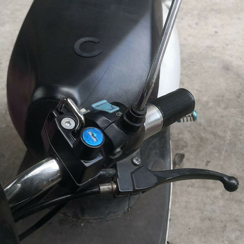 Scooters Motorcycle Helmet Lock Padlockfits 22-26mm Handlebar Black w/ Keys