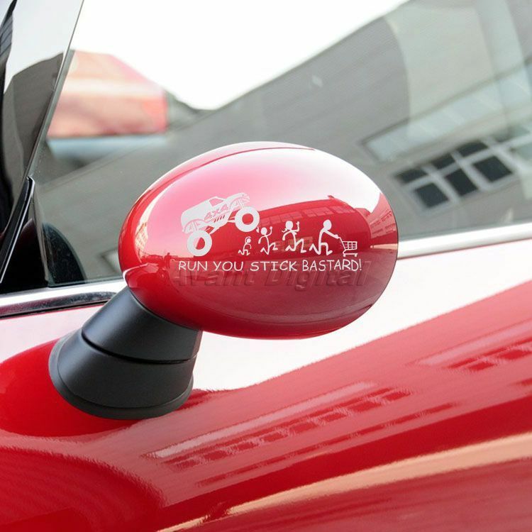 Run You Stick Bastards Safety Warning JDM Car Decals Window Stickers Funny Decor