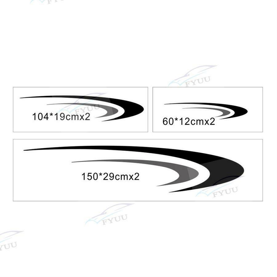 For Camper RV Trailer Stripes Graphics Waterproof Vinyl Graphics Car Stickers 6x