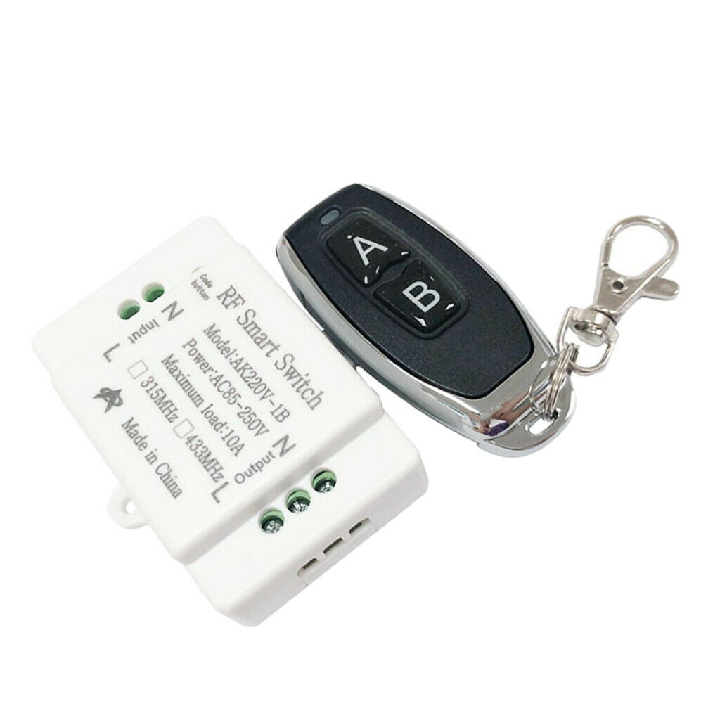 433Mhz Wireless RF Transmitter Remote Control Switch (A/B Button) + Relay