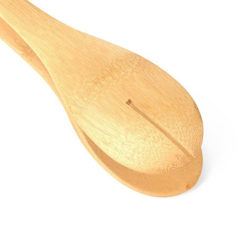 Bamboo Wooden Food BBQ Salad Toast Tongs Cake Pastry Tea Clip Clamp Kitchen Tool