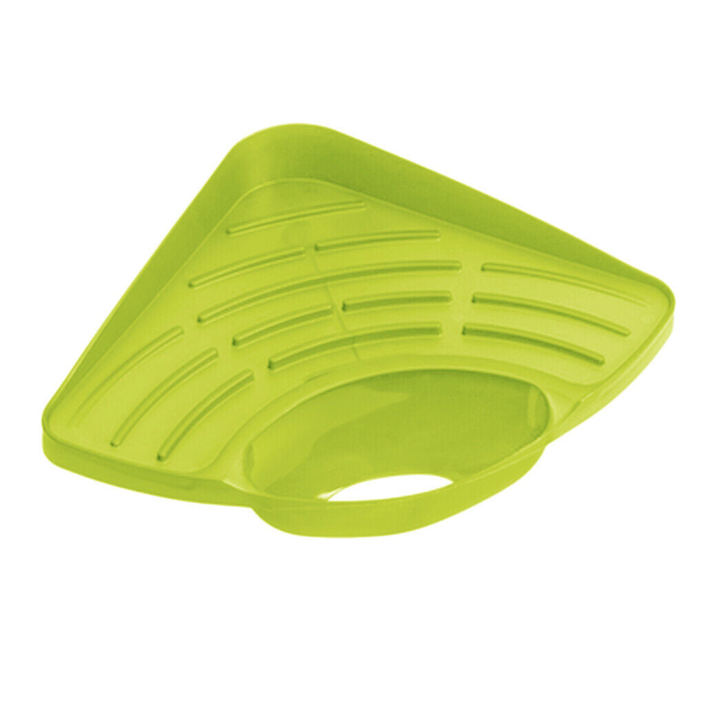 Kitchen Triangle Sink Storage Rack Shelf Green For Sponge Soap