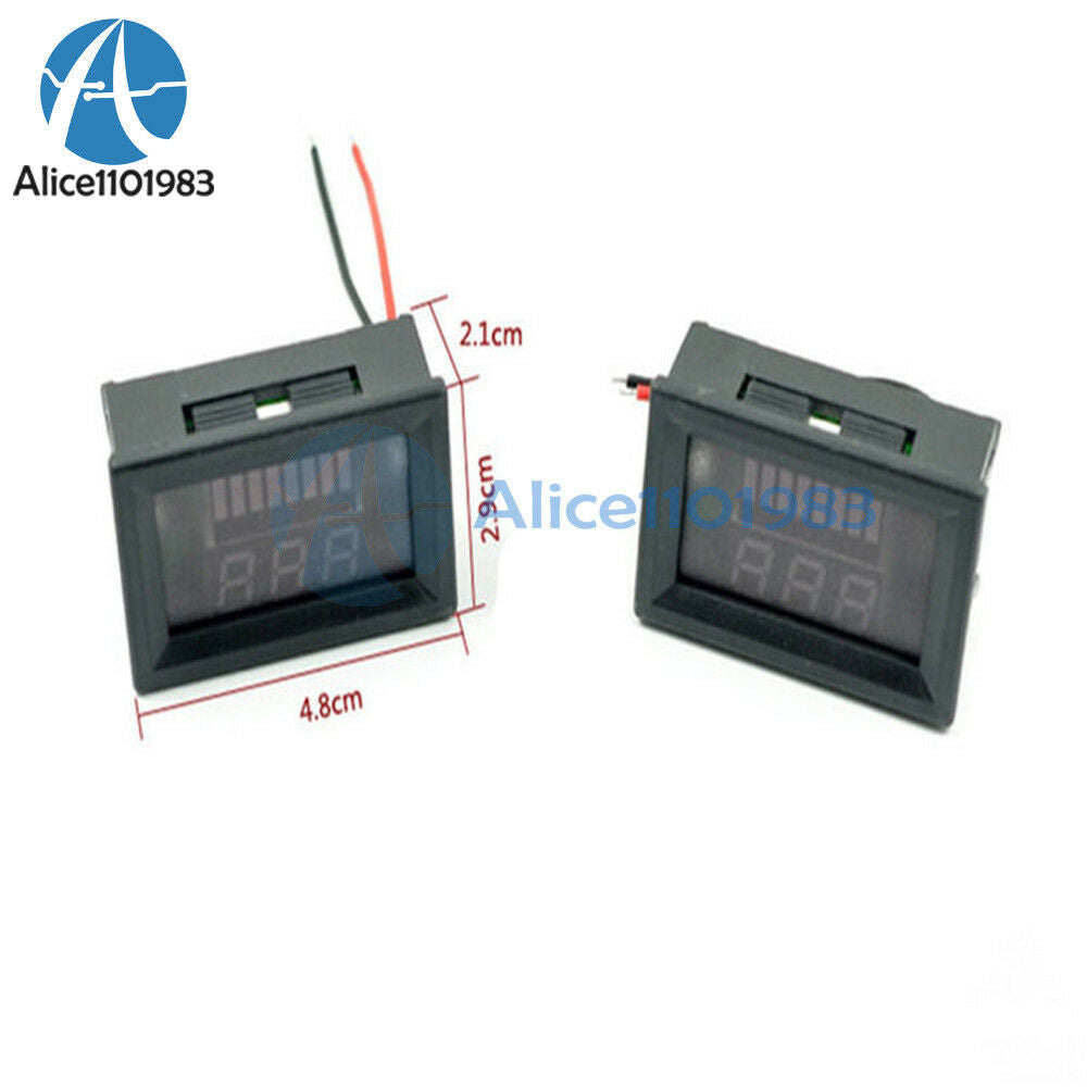 Blue Charge Level Indicator Voltmeter Stable for 12V Lead-acid Battery