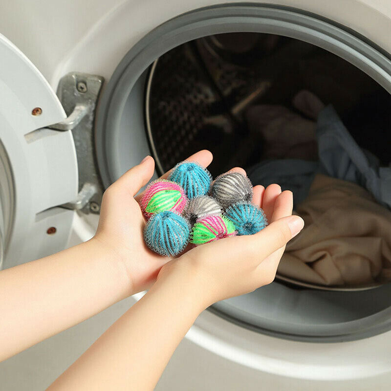 6pcs Nylon Laundry Ball Decontamination Washing Machine Protecting Hair RemoFCA