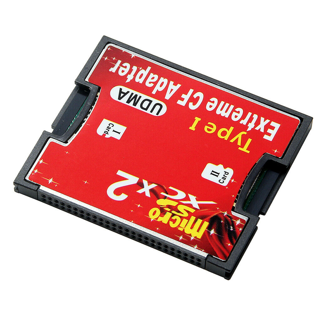 Dual Port SD to CF Card Adapter Assy MMC SDHC SDXC to Compact Flash Type I Card