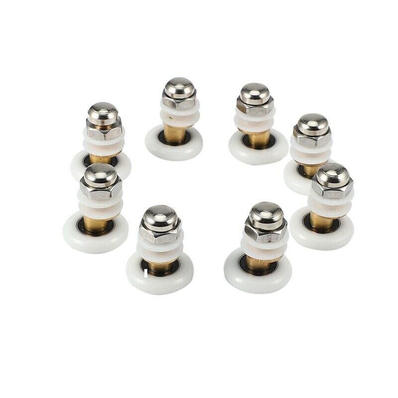 1X(8PCS 25mm Diameter Shower Glass Sliding Door Hanging Wheel Roller Bathroo5T9)