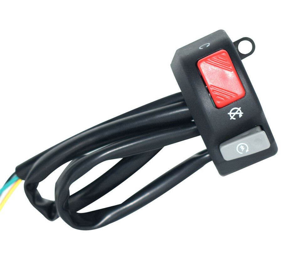 22mm 7/8" Motorcycle Handlebar Headlight Horn Fog Light ON-Off Start Kill Switch