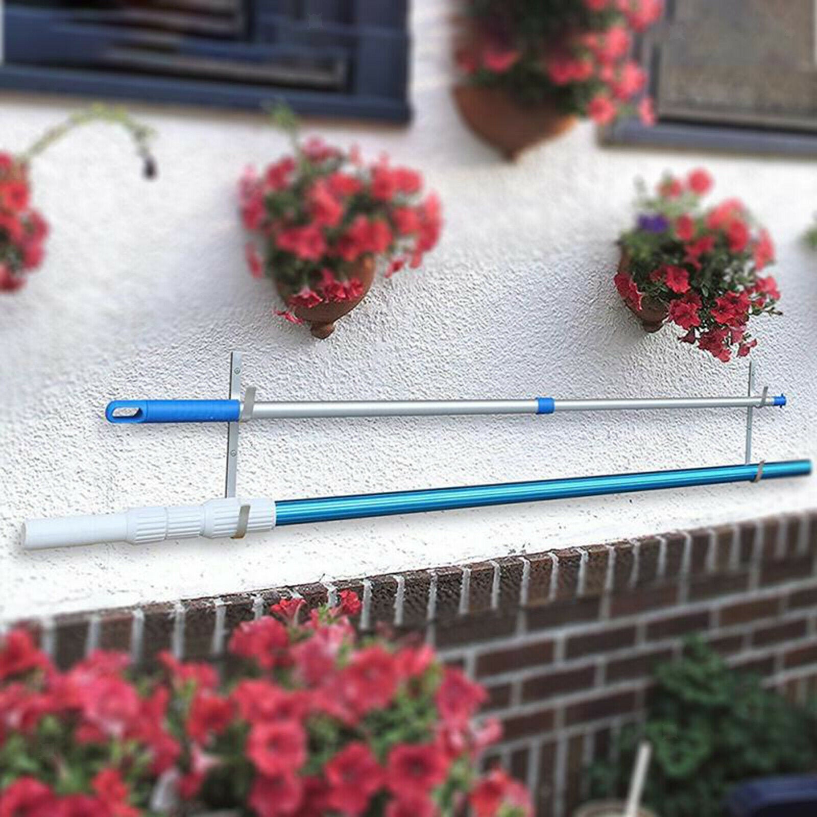 2pcs Pool Pole Hanger Pole Hook Rakes Brushes Vacuum Hose Pool Accessories