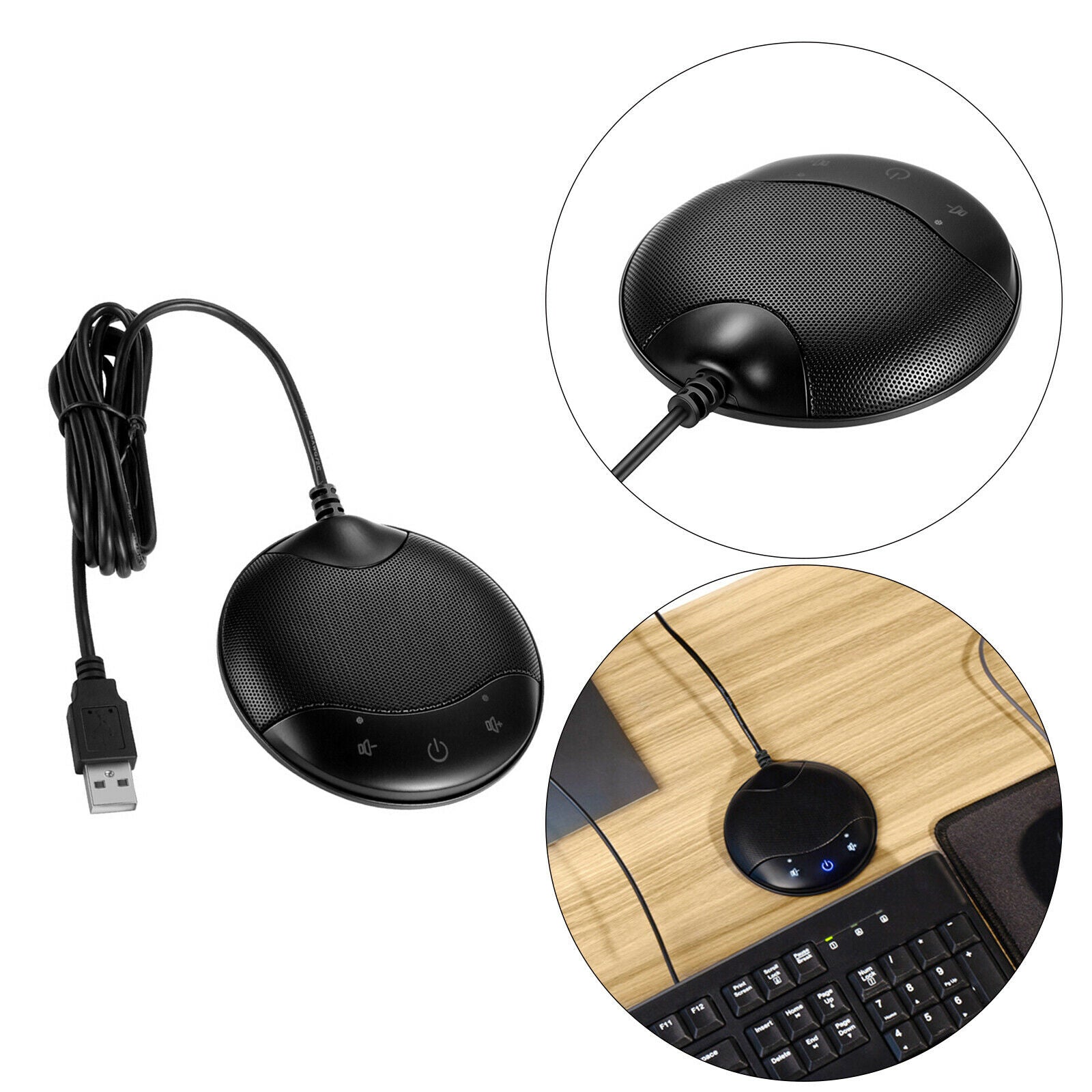 USB Conference Microphone 360Â° Pickup Computer Mic for Online Meeting Class