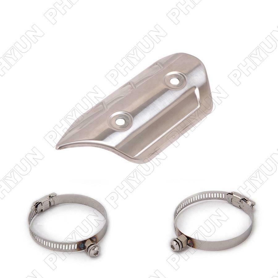 Motorcycle Exhaust Pipe Heat Shield Cover Guard Protector w/ Clip Adjustable