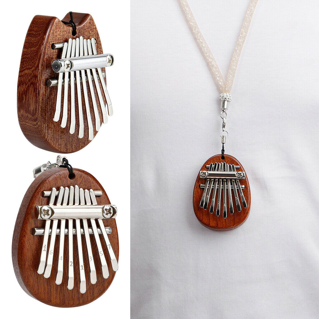 8 Keys Kalimba Thumb Piano Pendant Can Play Great Sound for Friends oval