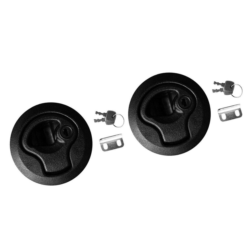 2pcs  2" Flush Pull Slam Latch for Marine Boat Deck Hatch RV 1/4" Door Lock