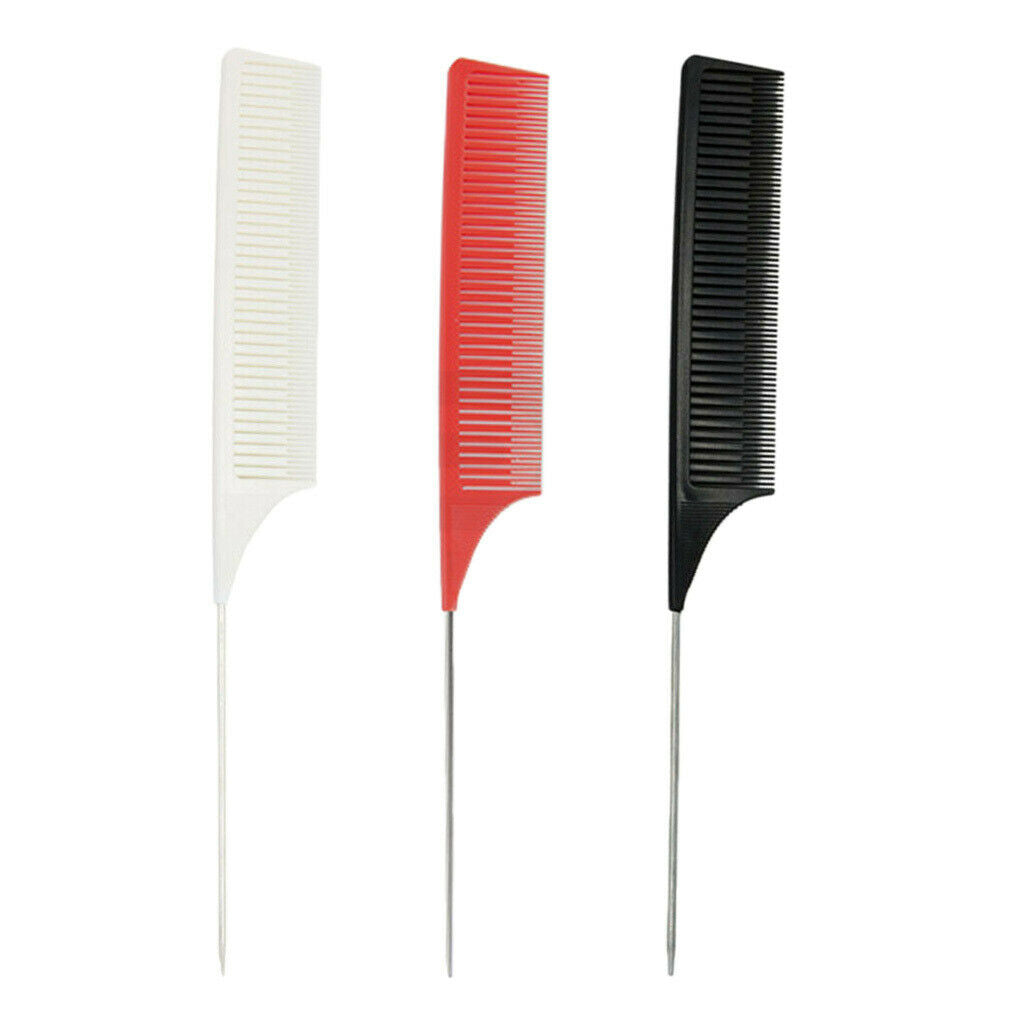 3pcs Pro Weaving Highlighting Foiling Hair Combs Salon Styling Comb Brush