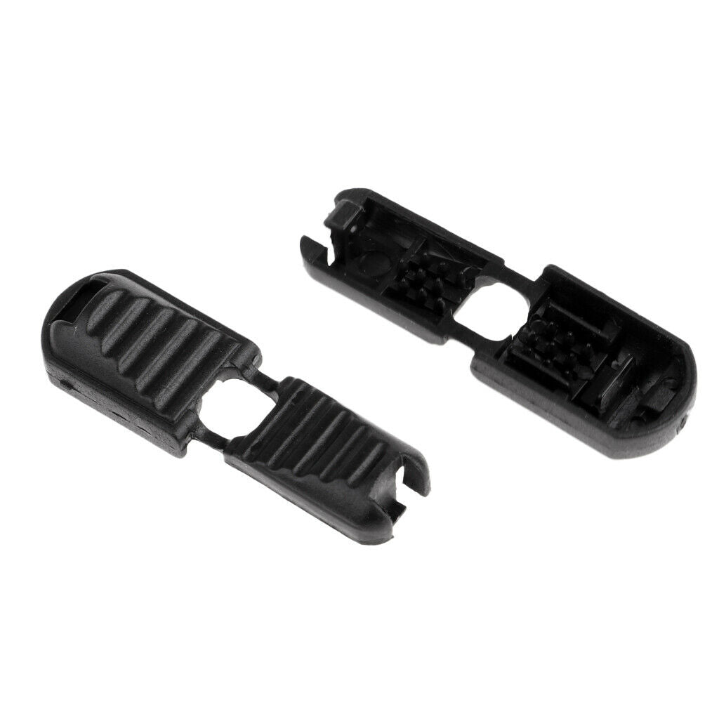 10x Plastic Black Zipper Pull Clip Lock Sportwear Backpack Bag Cord Ends