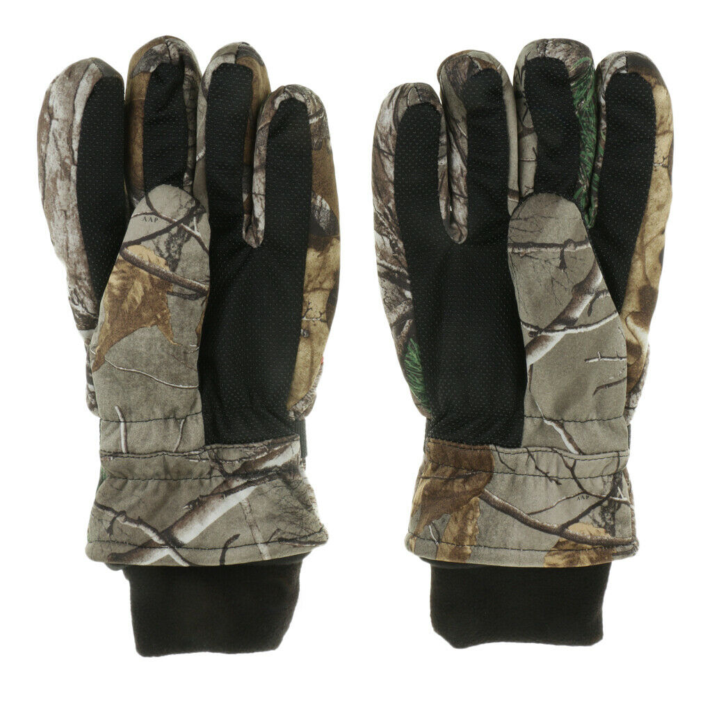 Polyester Winter Full-finger Windproof Camouflage Fishing Hunting Gloves
