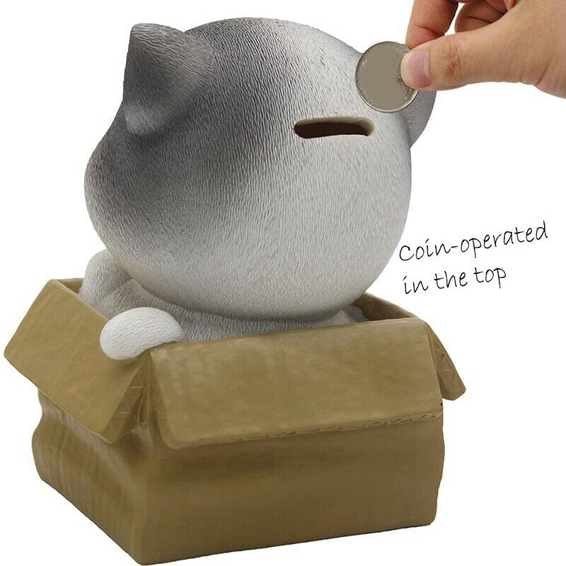 Cute Kitten Piggy Bank,Money Box,Home Decoration Coin Bank Money Piggy Bank M4G4