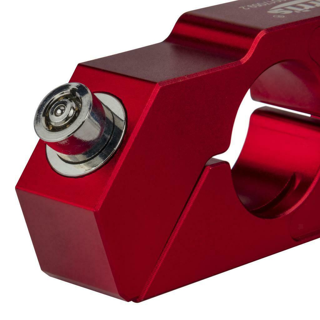 Red Universal CNC Aluminum Alloy Motorcycle Handlebar Lock Anti-Theft