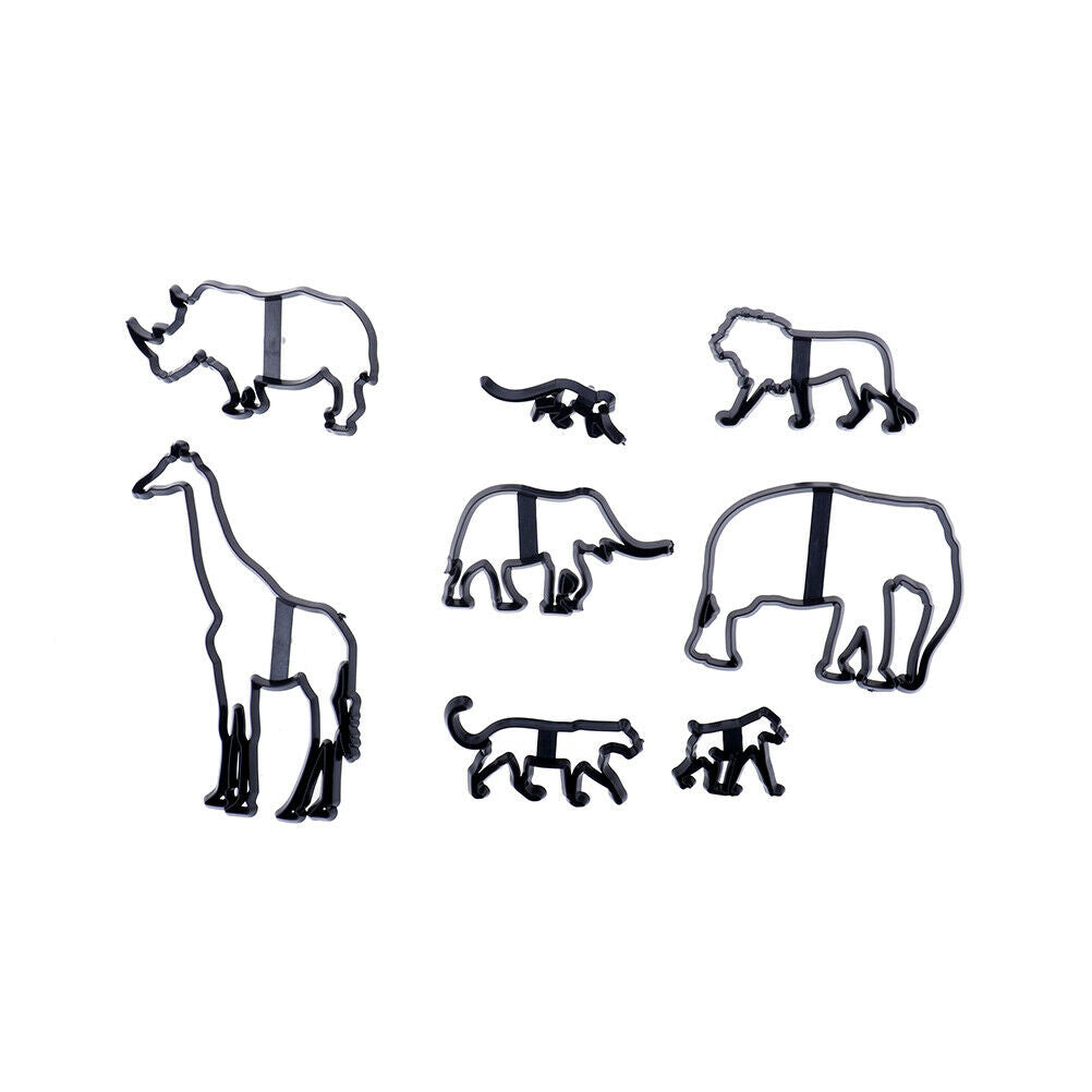 8pcs/set Cookie Cutter Plastic Animals Fondant Biscuit Mold Cutter Cake M.l8
