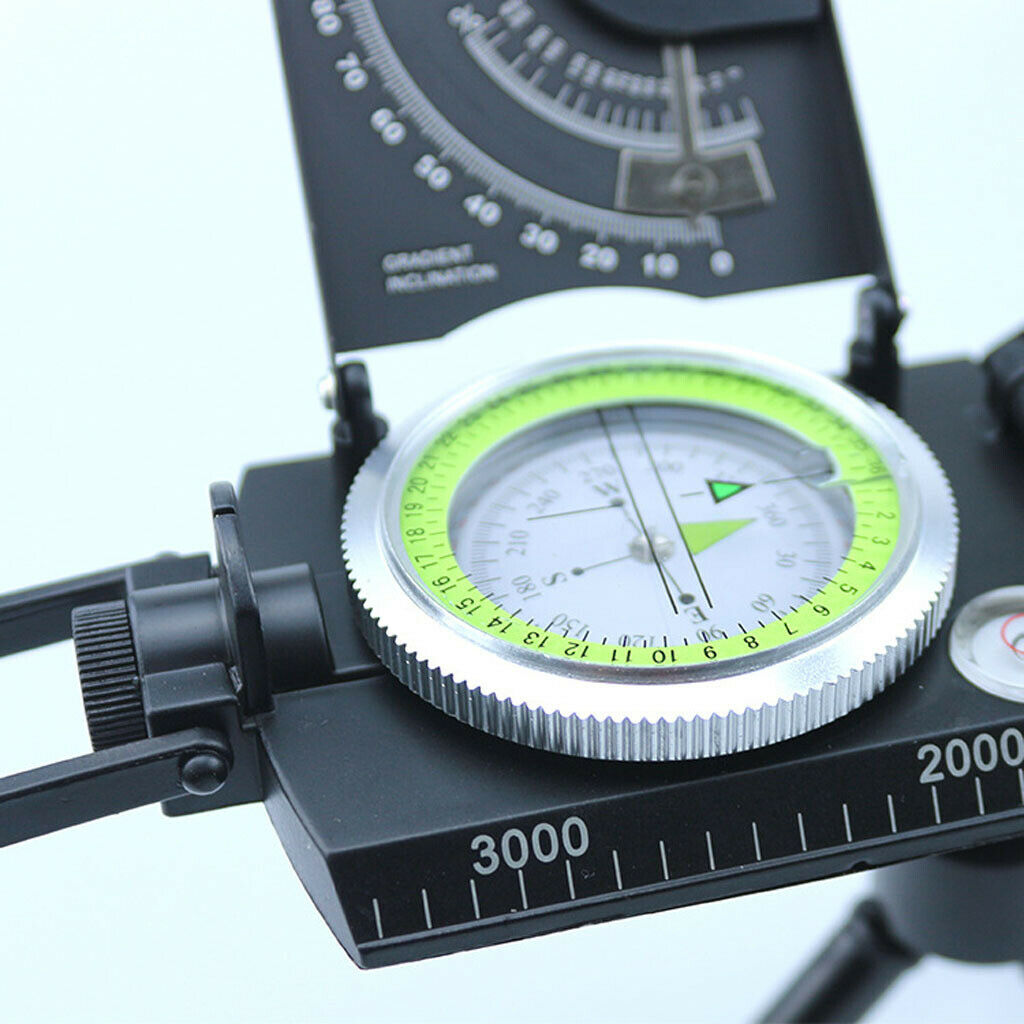 Compass Portable Folding Army Metal Lens Clinometer Multifunction