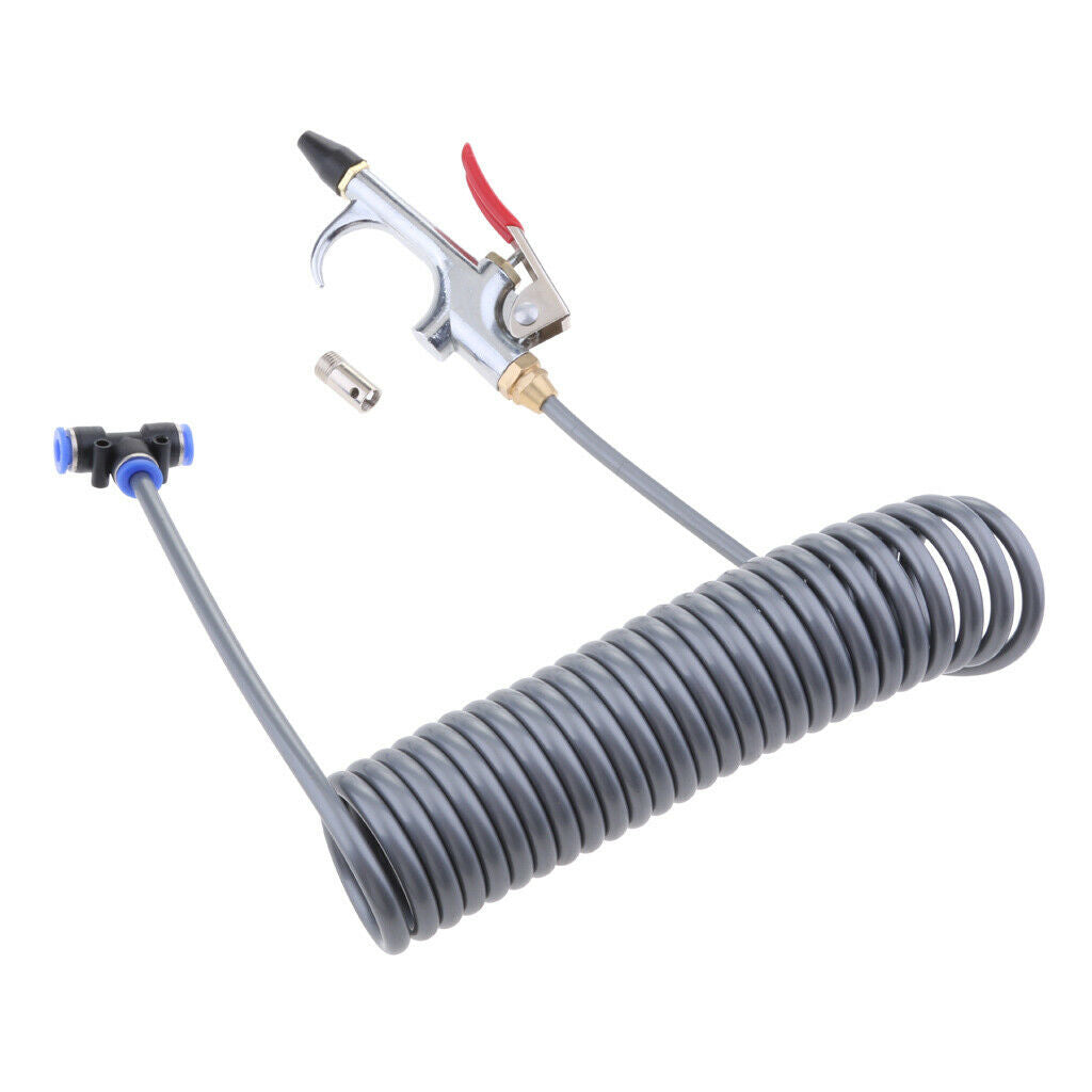2X Air Blower Blow Spray Gun + 3.5m Recoil Hose Dust Blower Clean Nozzle