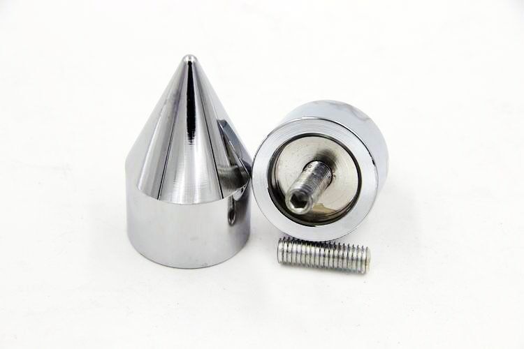 Spike Bar Ends for Kawasaki Ninja 250 500 ZX600 ZX6 636 ZZR600 ZX6R ZX6RR Chrome