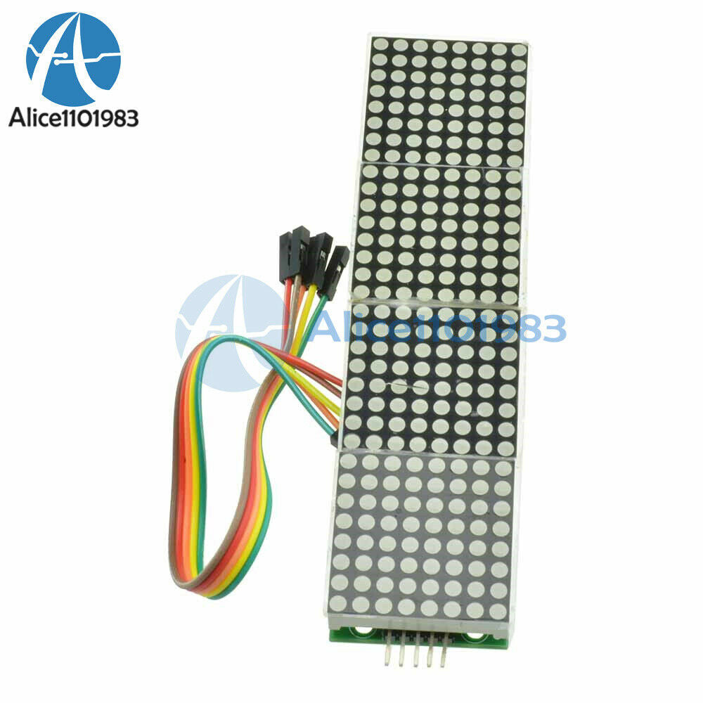 MAX7219 Microcontroller 4 In 1 Display with 5P Line Dot Matrix Module Arduino