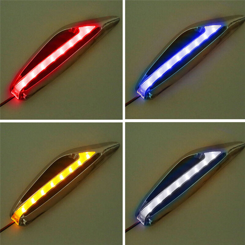 2X Blade Steering Light Fender Side Marker Light Car LED Turn Signal Lamps Re DD