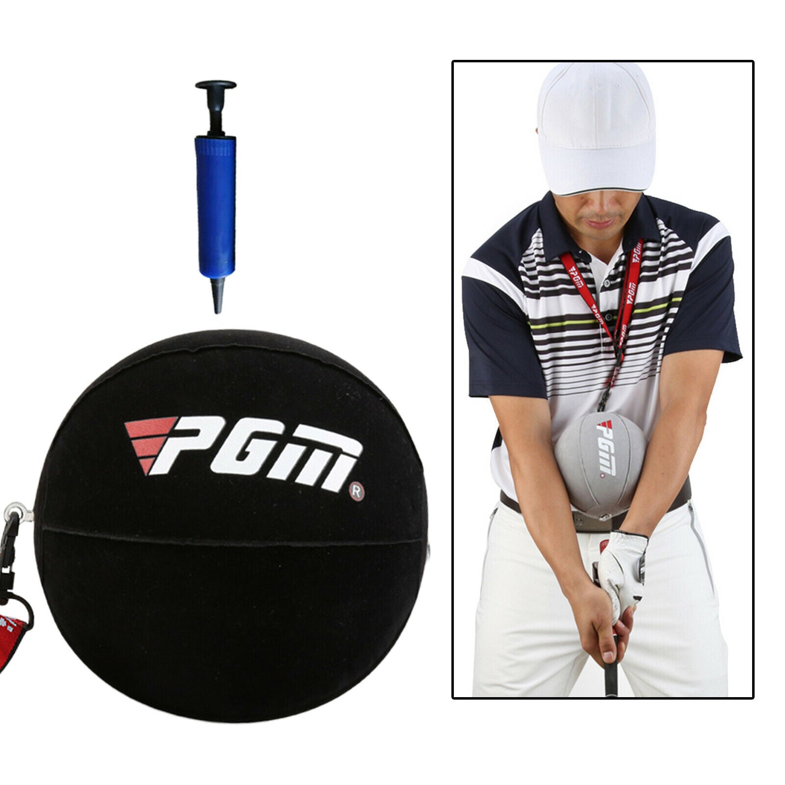 Golf Swing Training Aid Assist Putter Auxiliary for Beginner Black