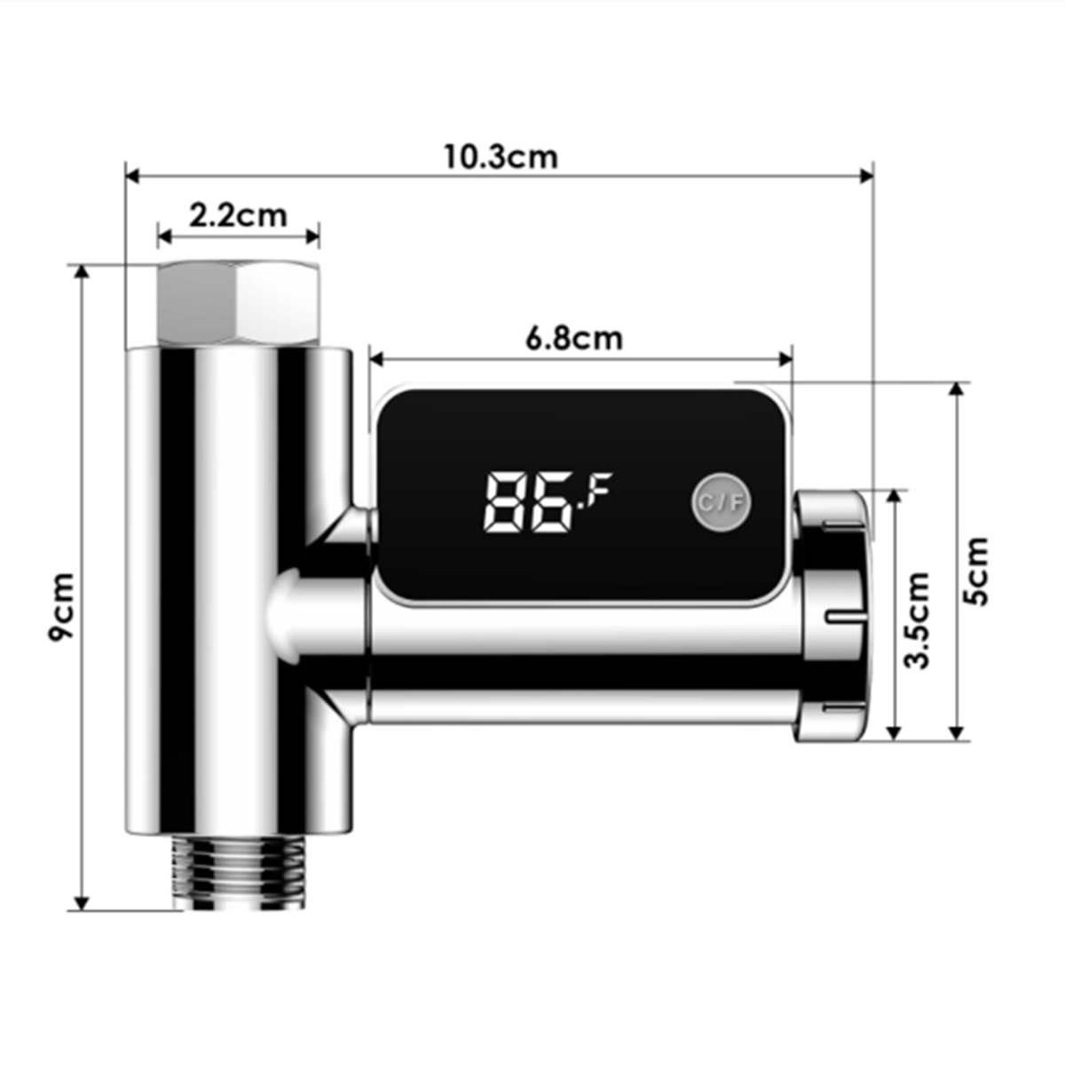 Led Display Home Water Shower Kitchen Thermometer Temperature Meter Monitor