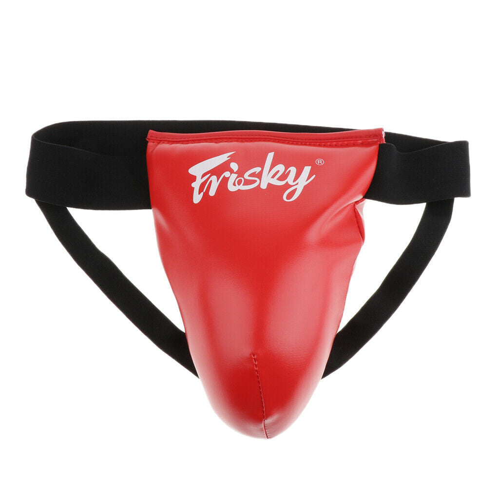 Muay Thai Groin and Abdominal Boxing Protector Protective Gear S Red