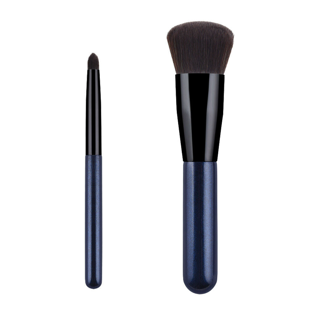 2 Pieces Professional Makeup Brushes, Premium Synthetic Kabuki Foundation